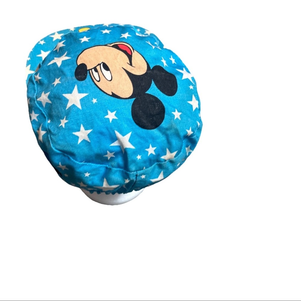 Vintage Walt Disney Co Mickey Mouse Minnie Stars Goofy blue Painters Hat 80 Rare - Picture 3 of 16